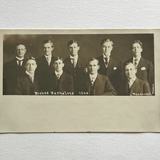Antique RPPC Photograph Postcard Handsome Young Men Bachelors Bisbee ND