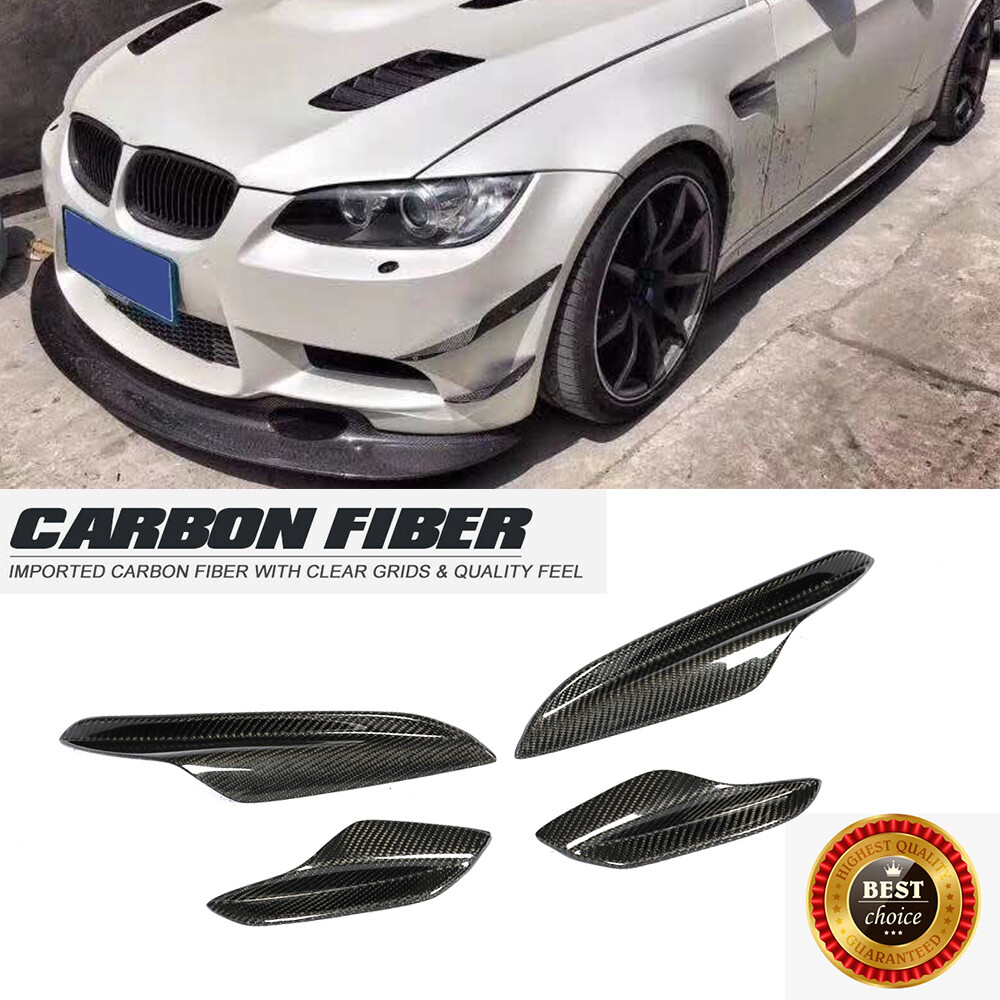 For BMW E90 E92 E93 M3 05-12 Front Bumper Fins Splitter Canard Lip