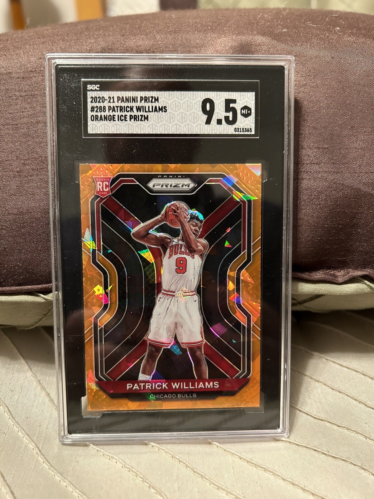 2020 PANINI Prizm Patrick Williams #288 Orange Ice SGC 9.5 Mint+ RC Rookie Card