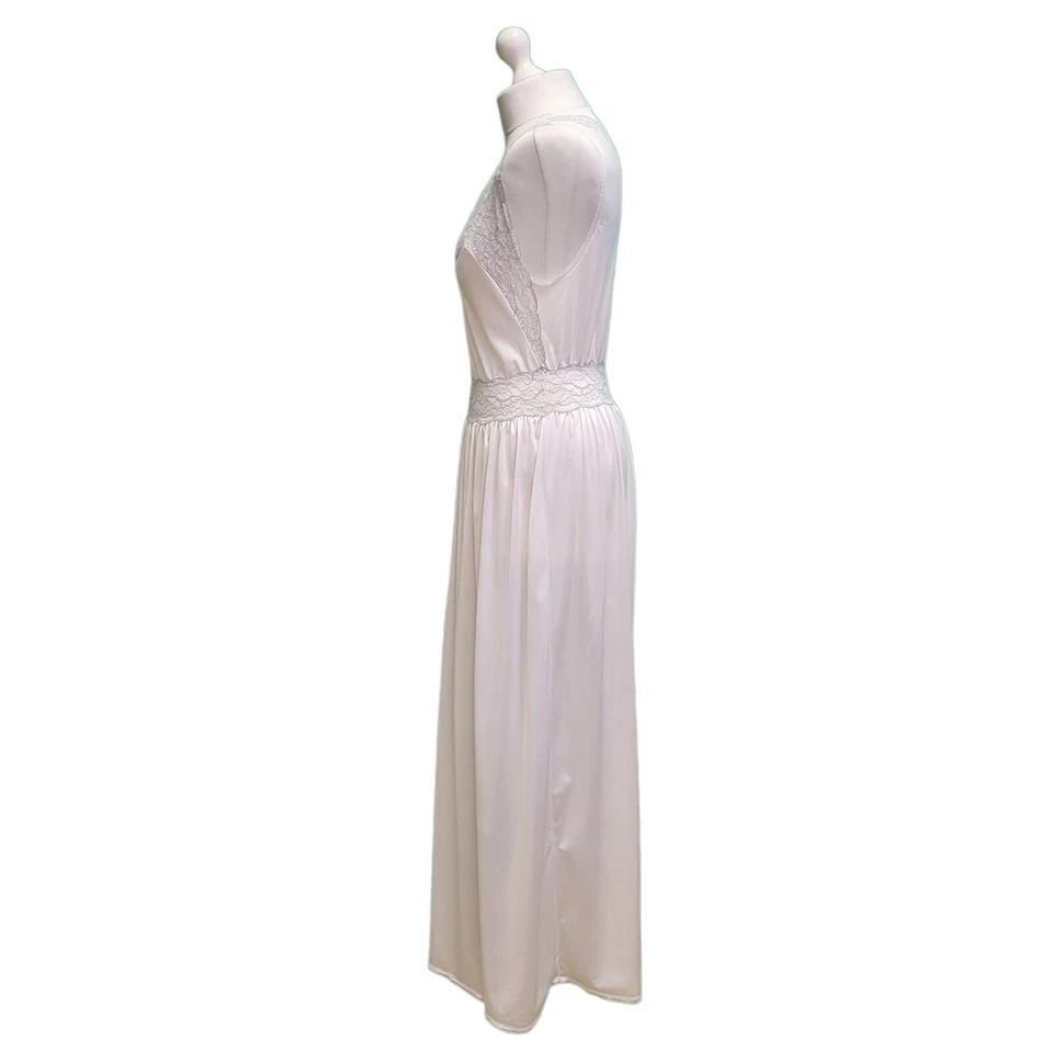 Vintage Nightdress Nightie 70s 80s Charnos Ivory Lace Trim L 12-14 Women's - Image 3 of 4