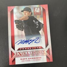 2013 Panini Donruss Elite Extra Ed. RC AUTO # 189 Matt Andriese /771  Mariners