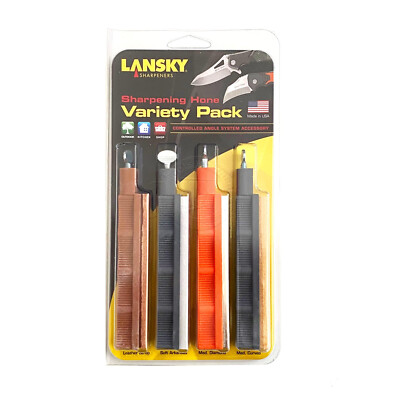 Lansky Knife Sharpener Sharpening System 4 Hone Stone Variety Pack Set VAR4