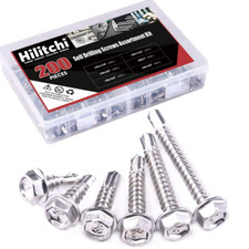 410 Stainless Steel 10 Hex Washer Head Self Drilling Sheet Metal Tek Screws