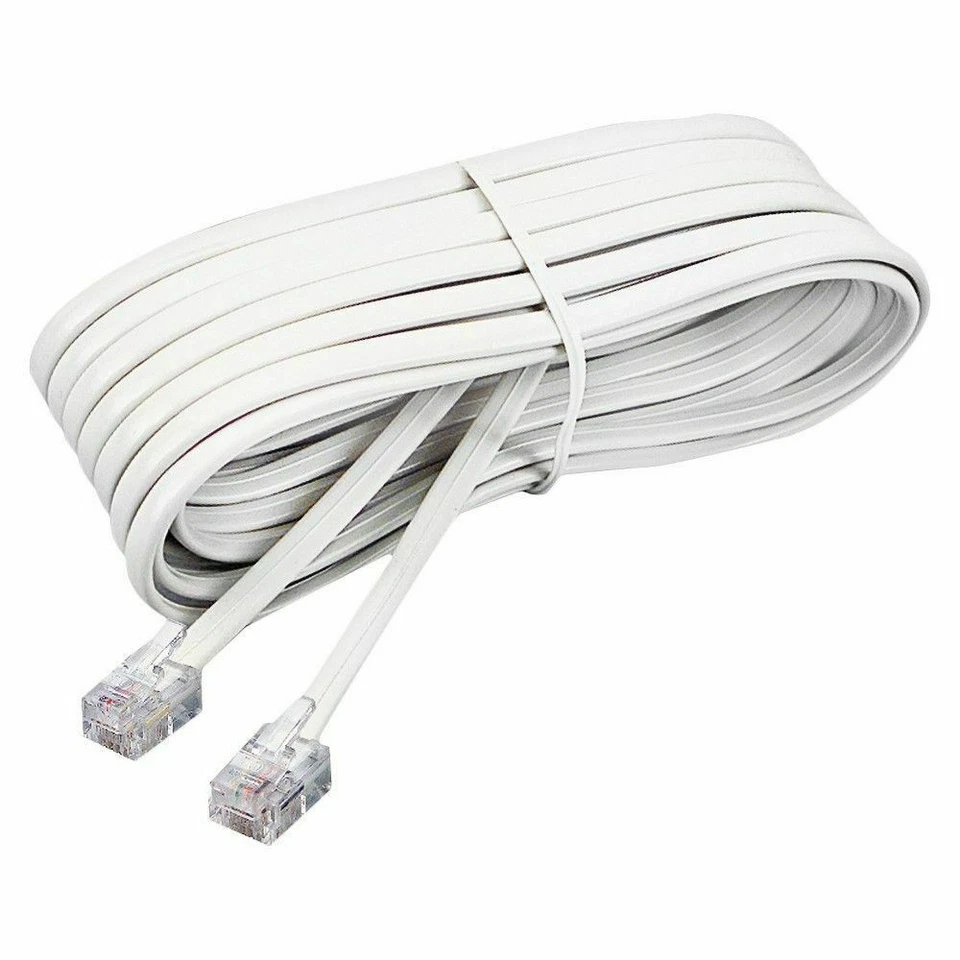 1m/2m/3m/5m/10m/15m RJ11 6P4C Telephone Cable - Landline / ADSL / Handset - image 2 of 4