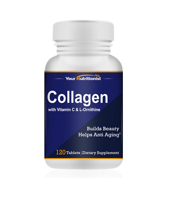 Your Nutritionist-Collagen with Vitamin C - Anti-Aging - Beauty - 120 Tablets