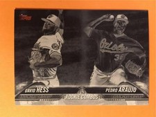2018 Topps Update Black & White Negative #US29 Davis Hess/Pedro Araujo RC