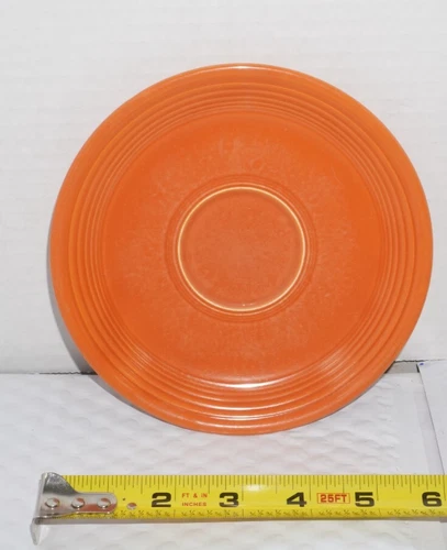 Fiestaware Pre 1973 Radioactive Red 6" Saucer  Vintage Fiesta Orange VGC 1