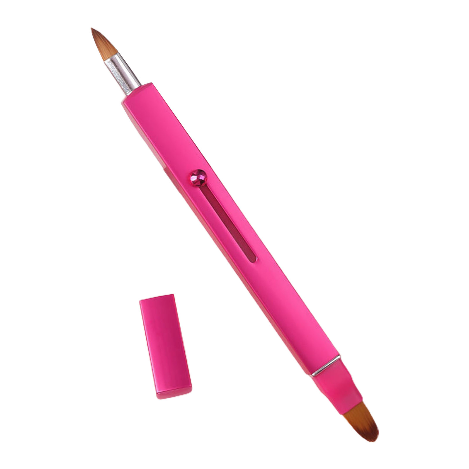 Makeup Brush Soft Bristle Makeup Helper Telescopic Dual Use Lip