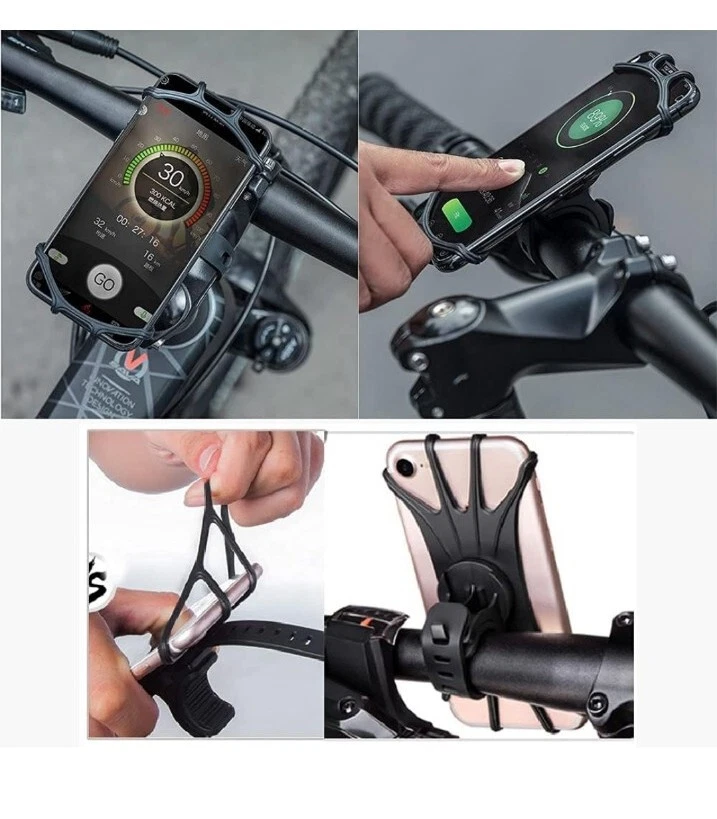 Soporte universal de silicona Cyclepartner Prime para teléfono para motocicletas bicicletas 360° de podredumbre Foto 3 de 4