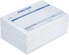Adams Petty Cash Receipt Pad, Carbonless 1-Part Book, 5 x 3.5 Inches, 50 Copies 