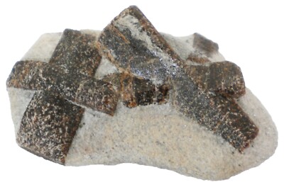 Staurolite - 35 gram -2 x1'' Mineral Display - Cross + X Multi Specimen- STR2401