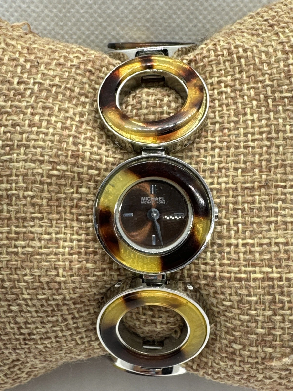 Michael Kors MK4074 Orologio Analogico Donna Tartaruga Acciaio Maglia Catena JNA853