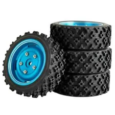 4pcs 1/10 Rc Rally Car Wheels Tires Set for Tamiya tt01 tt02 tt01e XV01 Df03 new