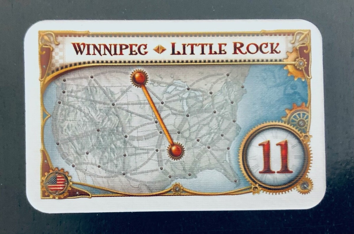Ticket To Ride | Winnipeg - Little Rock Destination Ticket Card