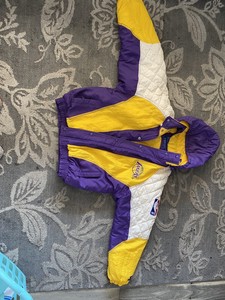 starter lakers puffer jacket