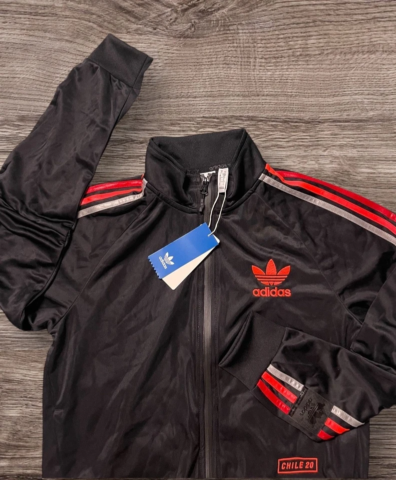 Adidas CHILE20 TT Track Tops Originals Black/Light Granite Track Jacket Size S - Image 4 of 4