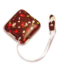 Mini Retractable Soft Tape Measure For Sewing Fabric Body Burgundy Cherry