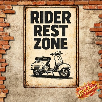 Motorcycle Parking Vintage Metal Sign Garage Decor Plaque 4yougifts 8x12
