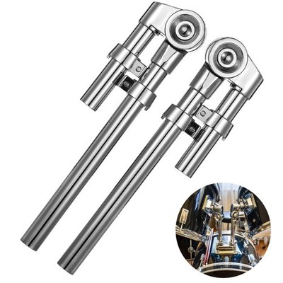 2 PCS Tom Drum Brackets, Mount Holder Arm, Adjustable Mounting Sliver