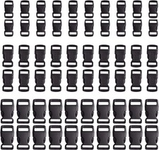 60-Pack Paracord Bracelet Buckles 5/8" 1/2" 3/8" Plastic Side Release Clips