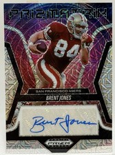 Panini 2025 Prizm Black Prizmatrix Mojo Auto Brent Jones 49ers 16/25