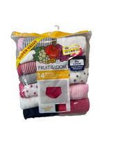 NEW 12 PACK of Fruit Of The Loom Girls' Briefs - Assorted Colors SIZE 4