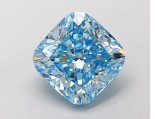 2 Ct Blue color Diamond Loose Cushion Cut VVS1 Grade Gemstone 1 gift for