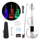 3 Colors Electric Violin 4/4 Transparent Crystal Acrylic Body with Led Light