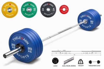 Olympia  Langhantelset, Langhantel Stange, Gewichte, 215 kg, THELEMANN SPORTS