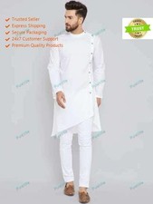 Indian Cotton Mens Long Sleeve Shirt Kurta Menswear Kurta With Pajamas