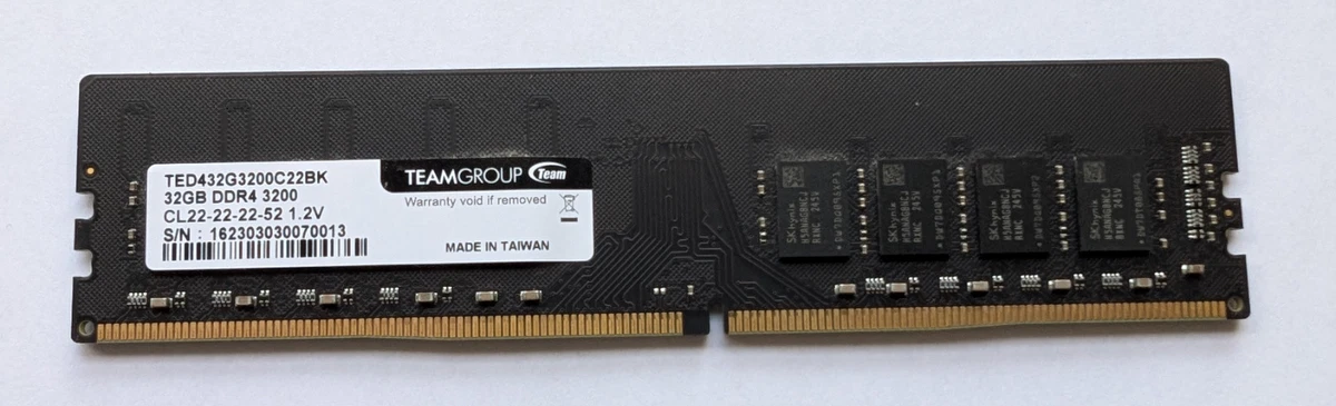 Team Group DDR4 SDRAM 32 GB Total Capacity Memory (RAM) for sale