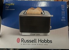 Image of Russell Hobbs Inspire Black Toaster  2 Slice High Gloss 24371 MINOR SCRATCH