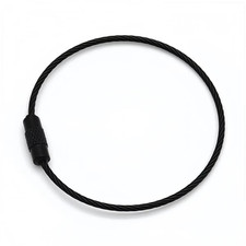 Colorful 10pcs 15cm Stainless Steel Wires Keychain Cable Loop Screw Lock Rings