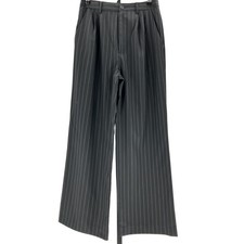 Reformation Pinstriped Black Oren Size 8 P Pants
