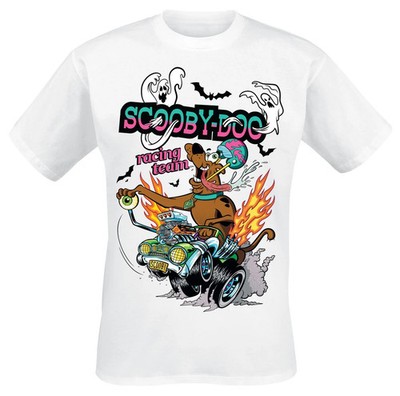 Scooby-Doo T-Shirt Herren Racing weiß Fan-Merch, Filme, TV-Serien, Zeichentrick
