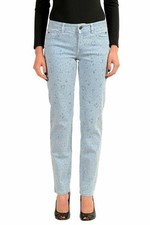 Just Cavalli Blue Printed Women's Skinny Leg Jeans US 4 IT 26