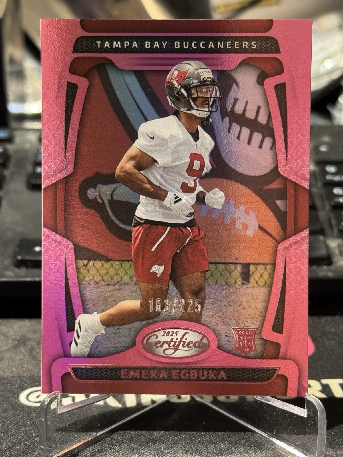 2025 Certified Emeka Egbuka Mirror Pink RC /225 #197 Buccaneers