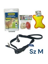 Gentle Leader Head Collar No Pull Medium Dog 25-60 Pounds Black Leash W/Toys