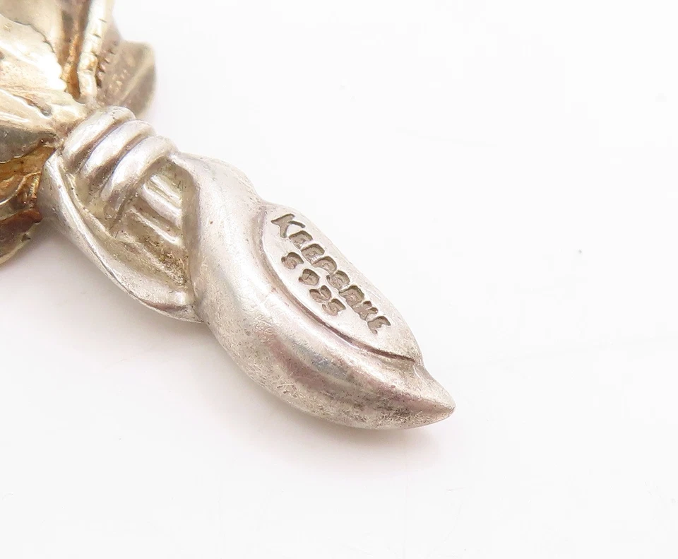 Colgante Vintage Plata de Ley 925 RECUERDO Diamante Real Floral Rosas PT25101 Foto 4 de 4