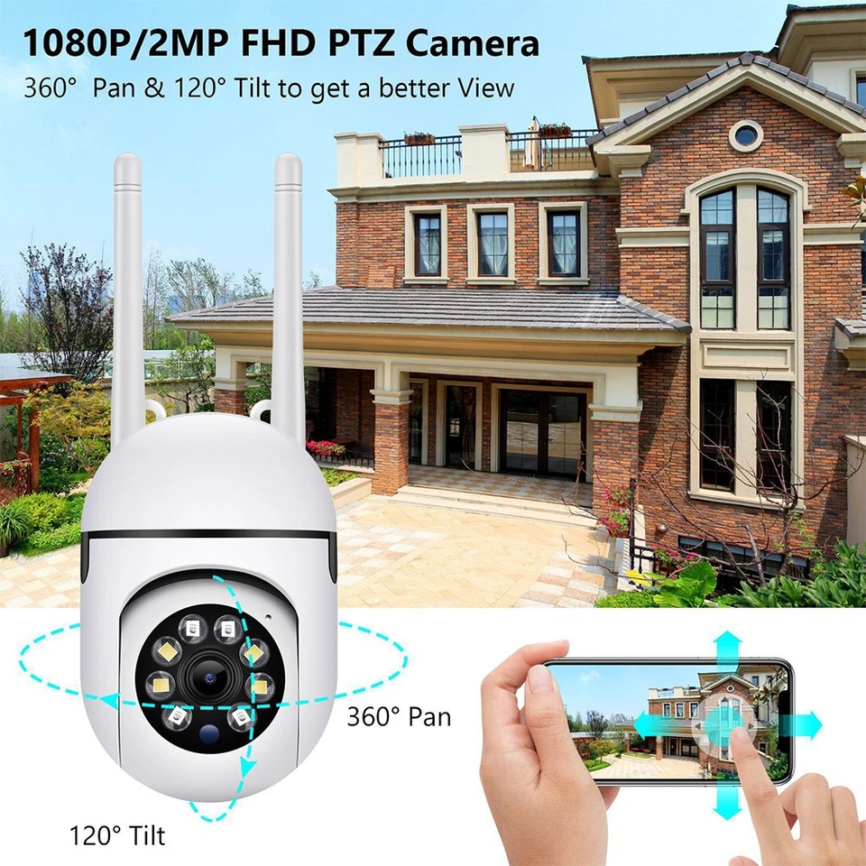 1/2Pack 360° Mini-Kamera 1080P Überwachungskamera Außen WiFi Nachtsicht Camera - Bild 3 von 4