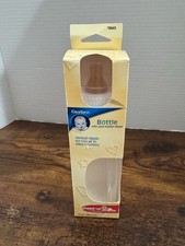 2007 Gerber Baby Bottle Plastic Clear Nurser Rubber Latex First Essentials 9oz
