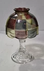 Vintage Westmoreland Stained Glass Fairy Lamp Shade with Clear Base
