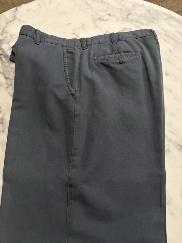 Men's Izod Dress Pant 55% Linen 45% Cotton 36/30 Used Made in Bangladesh