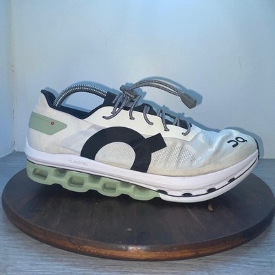 On Cloudboom Echo Mens Size 10 White Black Athletic Running Shoes Sneakers