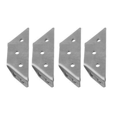 4PCS Edelstahl Winkel Ecke Halterungssatz mit drei Verbindungsmöglichkeiten