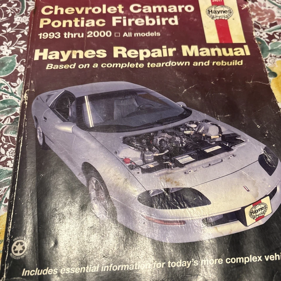 De colección Haynes Manual de Reparación Chevrolet Camaro Pontiac Firebird Todos los Modelos 1993-2000 Foto 3 de 4