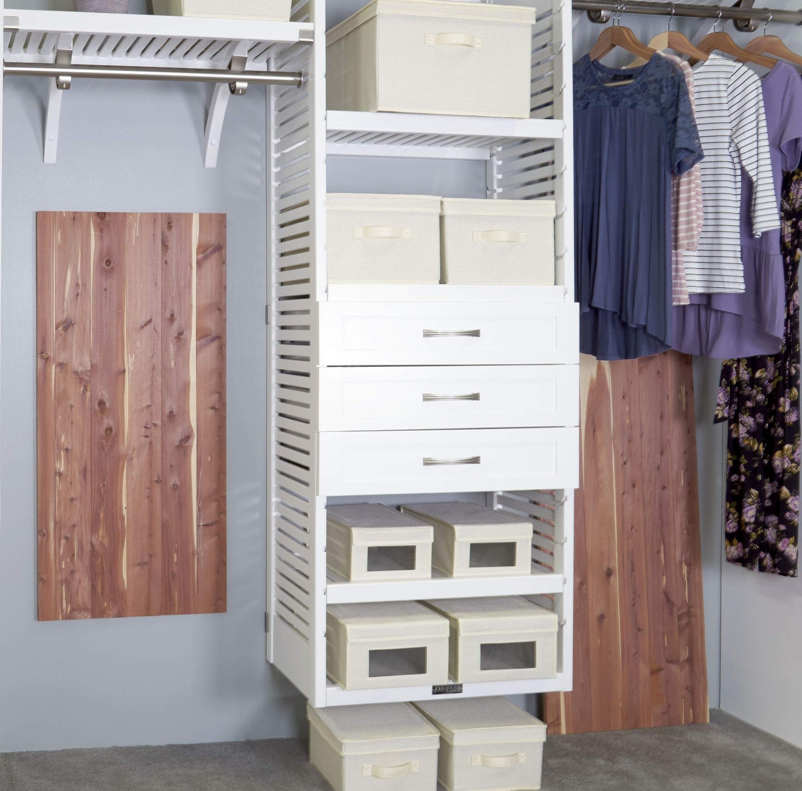 Cedar Fresh Cedar Panels For Closet Bracket Free Natural Wood Storage 2 Pack