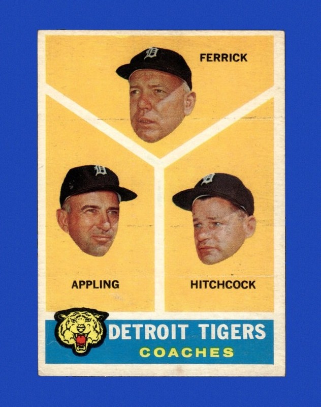 1960 Topps Set-Break #461 Detroit Tigers Coaches EX-EXMINT *GMCARDS*