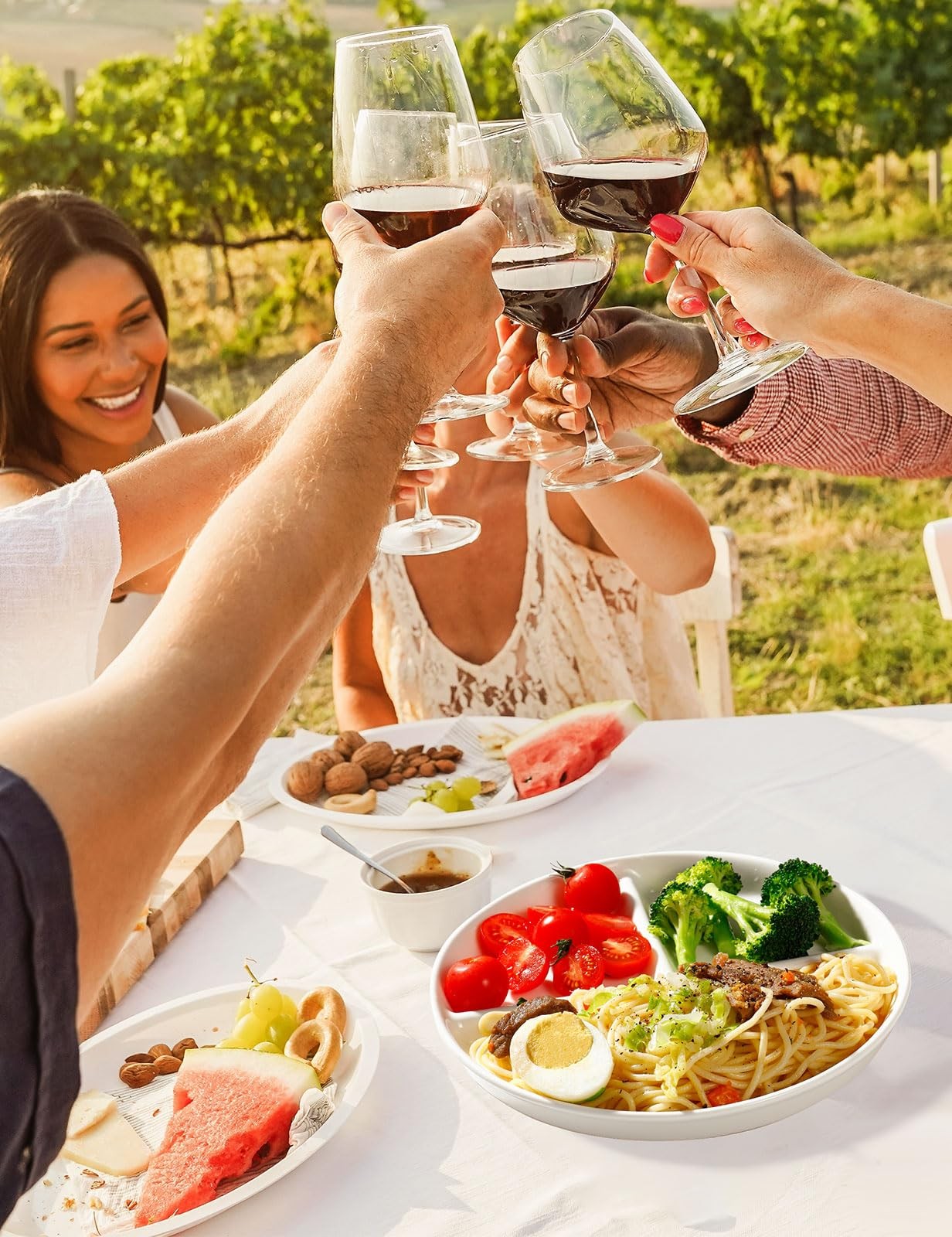 Ceramic Portion Control Plate for Weight Loss,9-Inch Divided Plate for Adults...