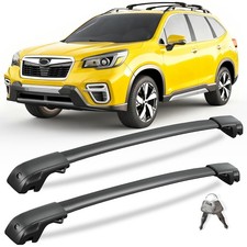 Lockable Roof Rack Cross Bars For Subaru Forester 2014-2026 300lb Black Lockable Roof Rack Cross Bars For Subaru Forester 2014-2026 300lb Black